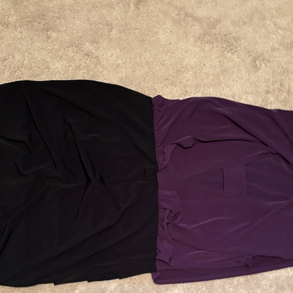 Enfocus Studio Asymmetrical Dress in Purple and Black - Picture 7 of 7